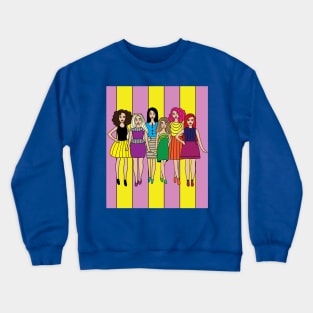 Colorful Retro Doll Crewneck Sweatshirt